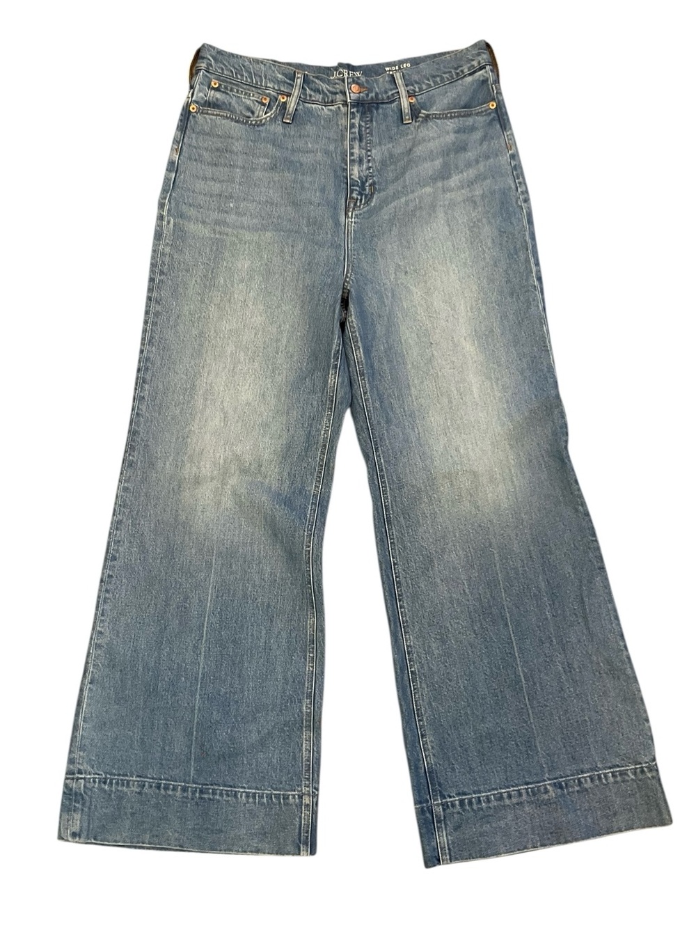 J. Crew Woman’s Faded Blue Wide Leg Jeans